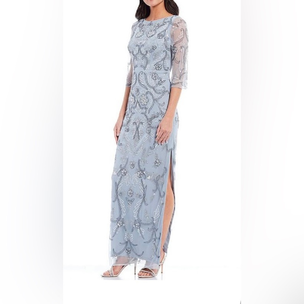 AIDAN MATTOX
Beaded Boatneck Gown